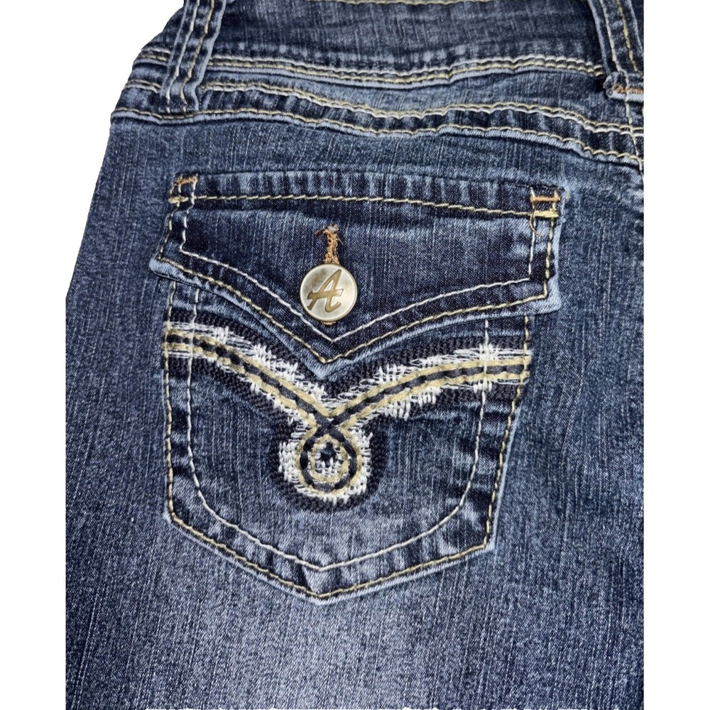 ANGELS  WOMEN'S Jean Denim Bermuda Cuffed JEAN SHORTS 5 Pocket Size 9